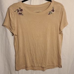Flower Embroidered tshirt